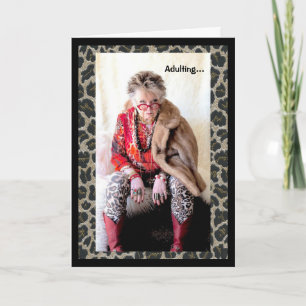 Humor ser um Cartão de Saudação Dobrado por Adulto