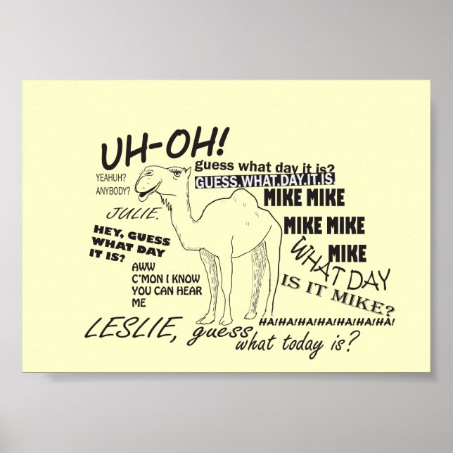 Hump Day Funny Camel Poster (Frente)