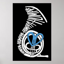Humppa Love Blue Dark Poster ou Impressão