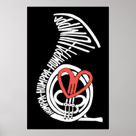 Humppa Love Red Dark Poster ou Impressão