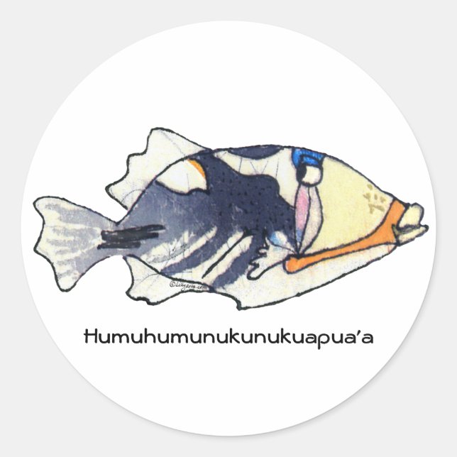 Humuhumunukunukuapua — Um Adesivo de Peixes (Frente)