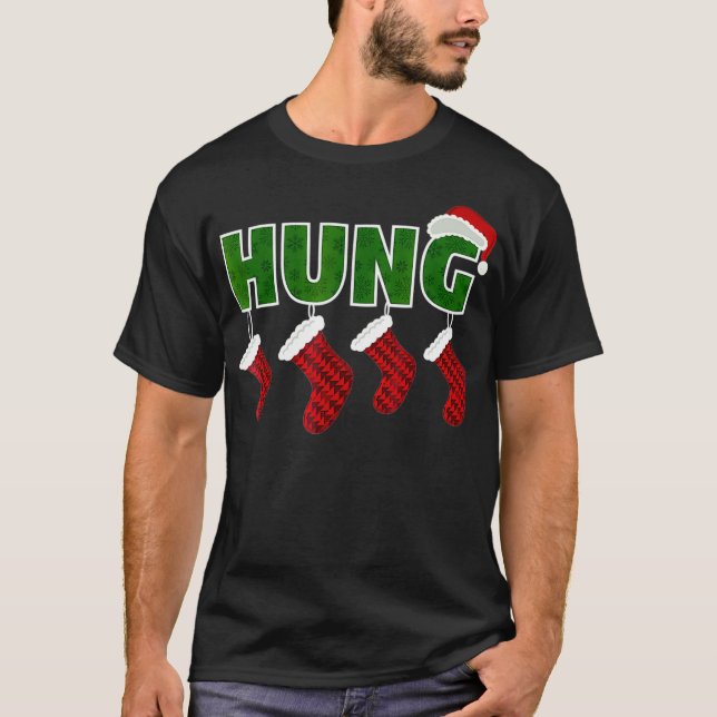 Hung - Engraçada Camisa de Natal Gay (Frente)