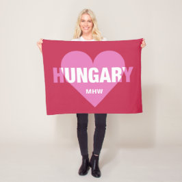 Hungria Amor cobertor de velo personalizado de mon