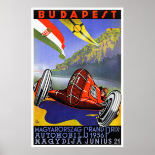 Hungria Budapest Viagens vintage de Poster restaur