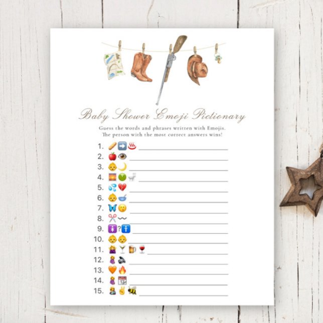 Hunter baby shower Emoji picture game (Criador carregado)