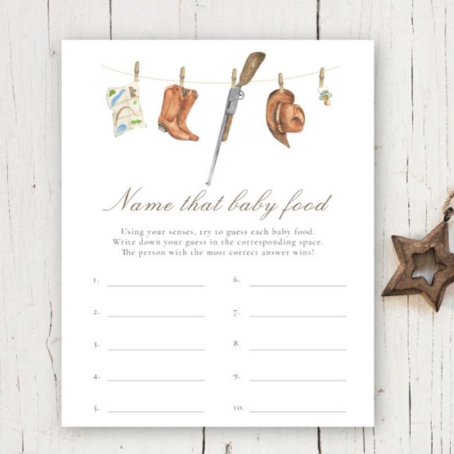 Hunter baby shower - Name that baby food (Criador carregado)