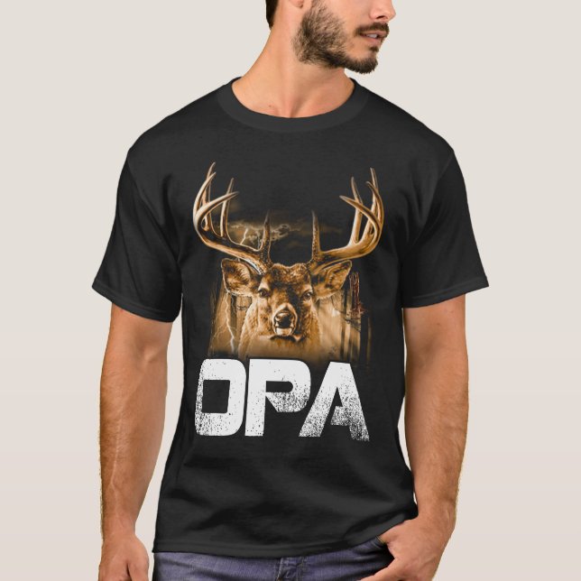 Hunter Opa T-Shirt Engraçado Papá Caçando Padre Gi (Frente)