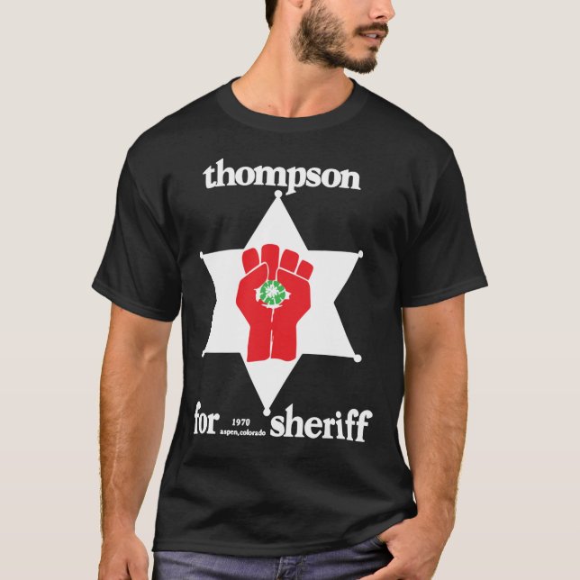 Hunter S Thompson Para Sheriff Essencial T-Shirt (Frente)
