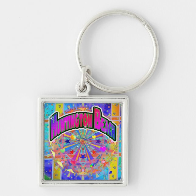 Huntington Beach Cosmic Unity Chaveiro (Frente)