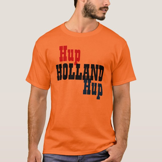 Hup t-shirt alaranjado de Holland Hup (Frente)