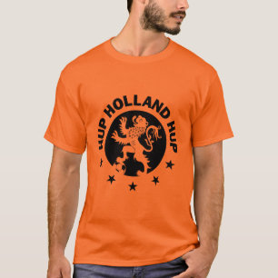 Hup t-shirt de Holland - leão holandês preto do