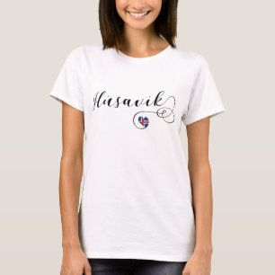 Húsavík Heart, I Love Húsavík, Islândia T-Shirt