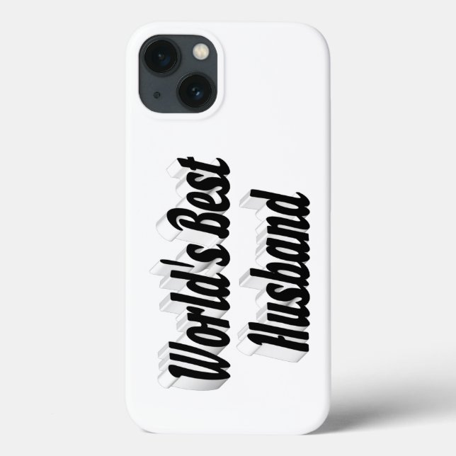 Husband with black text  iPhone case (Verso)