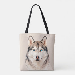 Husky Dog Art Design Tote Bag