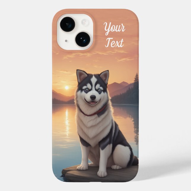 Husky Siberiano no Lago (Verso)