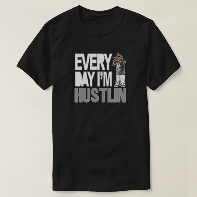 Hustlin diário - camisa de T (Frente do Design)