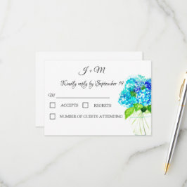 Hydrangea Blue Floral Flores Russas Modernas RSVP