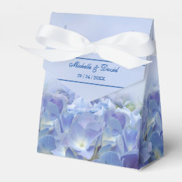 Hydrangea Blue Florals Caixa de Favor do Casamento