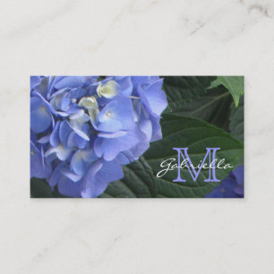 Hydrangea: Cartões de visitas roxos do monograma
