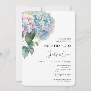 Hydrangea - Convite para Casamento Espanhol Colori