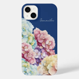 Hydrangea de Aquarela Azul Personalizado