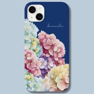 Hydrangea de Aquarela Azul Personalizado