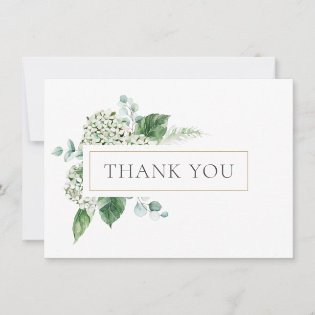 Hydrangea e Greenery Obrigado (Frente)