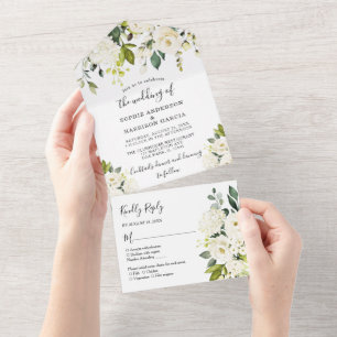 Hydrangea Elegant White Dourada Rosa Floral Casame