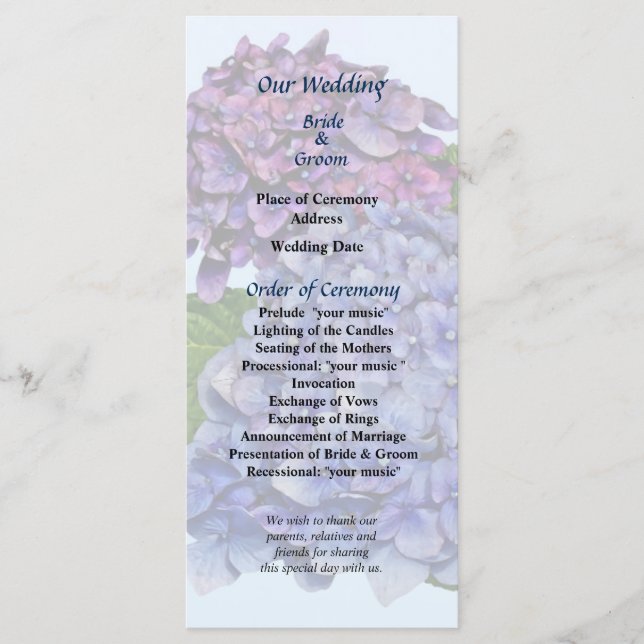 Hydrangea em Shades do Programa Casamento Roxo (Frente)