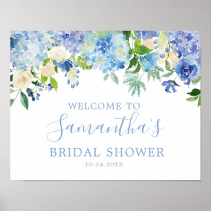 Hydrangea Floral Chá de panela Poster