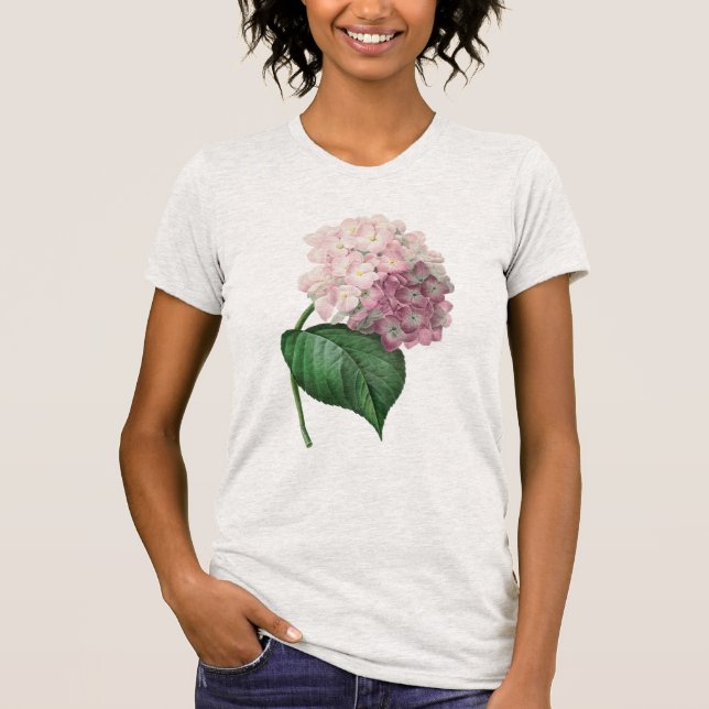 Hydrangea Flower Art Estilo T-Shirt (Frente)