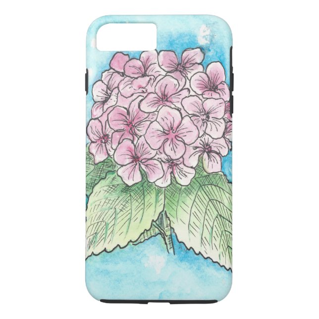Hydrangea Flower design na capas de iphone (Verso)