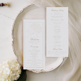 Hydrangea Ivory - Programa Formal de Casamento