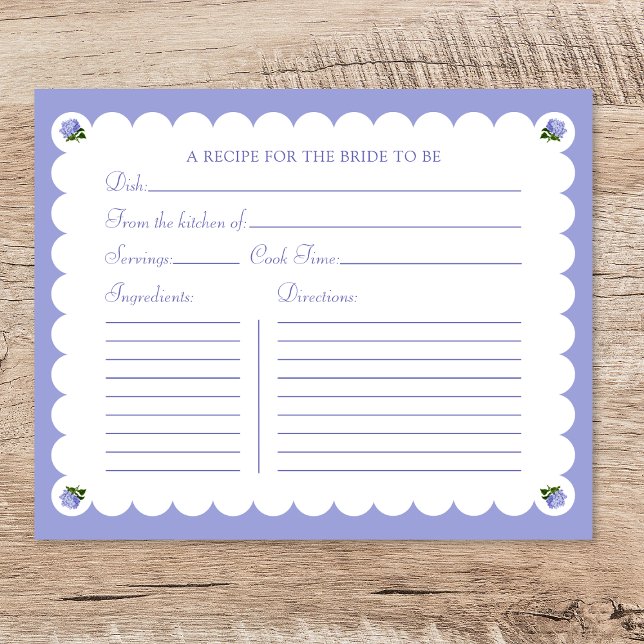 Hydrangea Node Elegante de Placa de Receita do chá (Criador carregado)