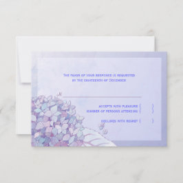 Hydrangea Purple Floral Weding RSVP