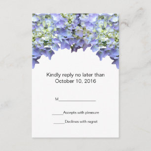 Hydrangea roxo que Wedding RSVP