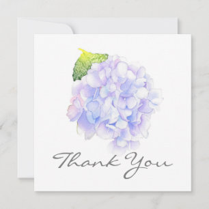 Hydrangea Watercolor Cartões de agradecimentos Vig
