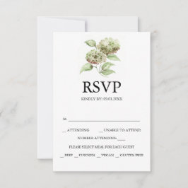 Hydrangea Wedding RSVP Cards