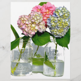 Hydrangeas e Mason jar