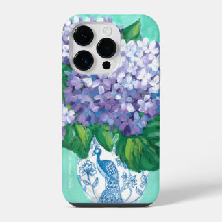 Hydrangeas em Peacock Vase