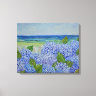 Hydrangeas pelo mar: Canvas