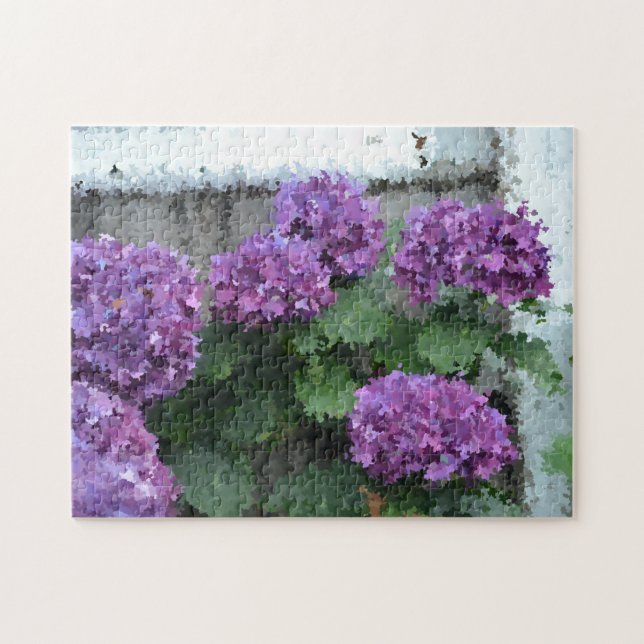 Hydrangeas pelo Quebra-cabeça do Mar (Horizontal)