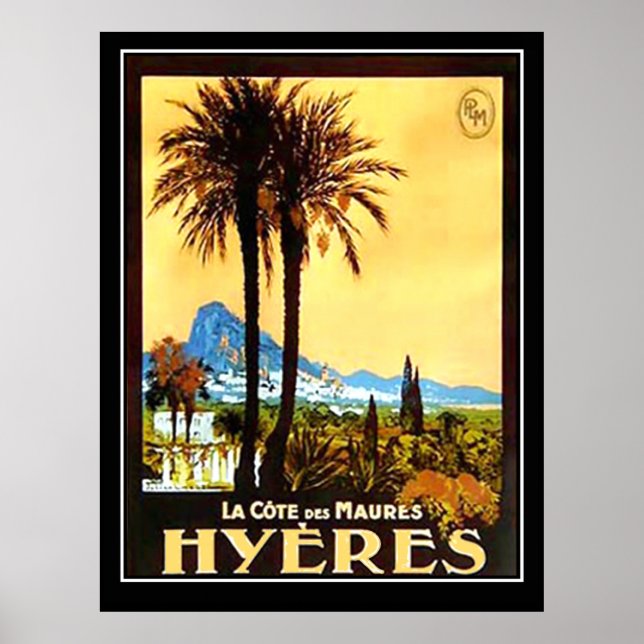 Hyeres Cote da Azur Vintage Advertising poster (Frente)