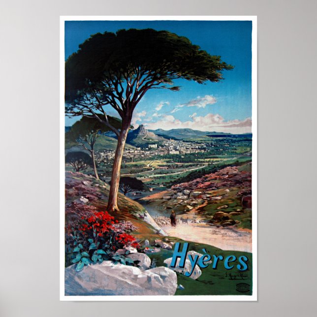Hyeres, Poster vintage da França Restaurado (Frente)