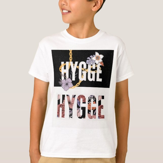 HYGGE Floral T-Shirt - Estética Nórdica Cozy com (Frente)