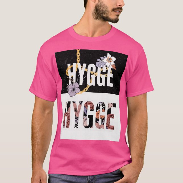 HYGGE Floral T-Shirt - Estética Nórdica Cozy com (Frente)