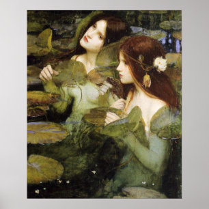 Hylas e The Ninfhs Poster por John W. Waterhouse