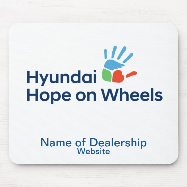 Hyundai Hope On Wheels Mousepad Personalizável (Frente)