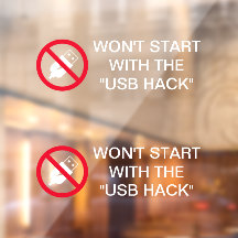 Hyundai Kia antirroubo Kia Boys x2 White T Cling