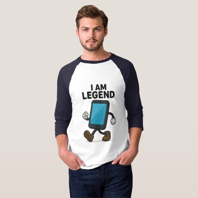 I am legend  funny quote T-shirt /cool graphic tee (Frente Completa)